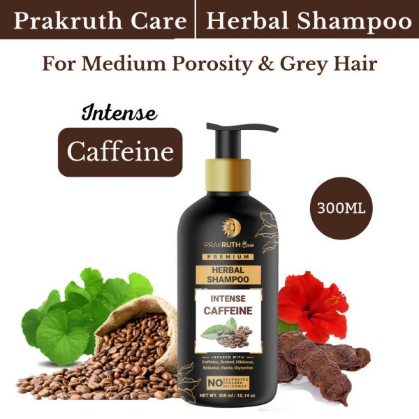 Prakruth Care Premium Herbal Intense Caffeine Shampoo Online Sale