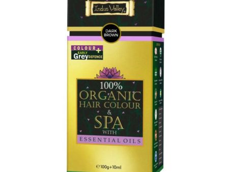 Indus Valley 100% Organic Hair Color & SPA with Essential Oil - Dark Brown Online Sale