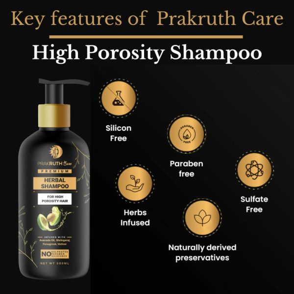 Prakruth Care Premium Herbal High Porosity Shampoo Fashion