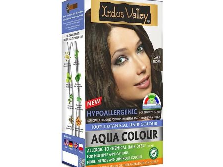 Indus Valley Botanical Hypo Allergic Aqua Color For Hair- Dark Brown Sale