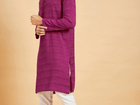 Amaranth Designer Men s kurta by Hilo Designs on Sale