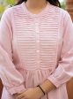 Kaajh Women s Pastel Peach Cotton Tunic Top Online now