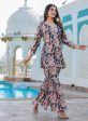 Kaajh Women s Grey Floral Printed Kurta With Sharara Fashion