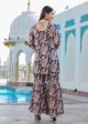 Kaajh Women s Grey Floral Printed Kurta With Sharara Fashion