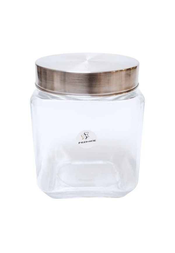 Union Glass Premier Square Storage Jar 1.2L Supply