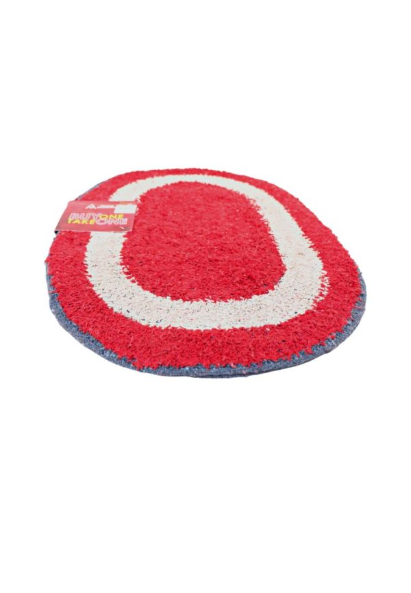 Landmark Buy 1 Take 1 Cotton Oval Bath Mat - Red 40 x 60cm (HAPM8009) Discount