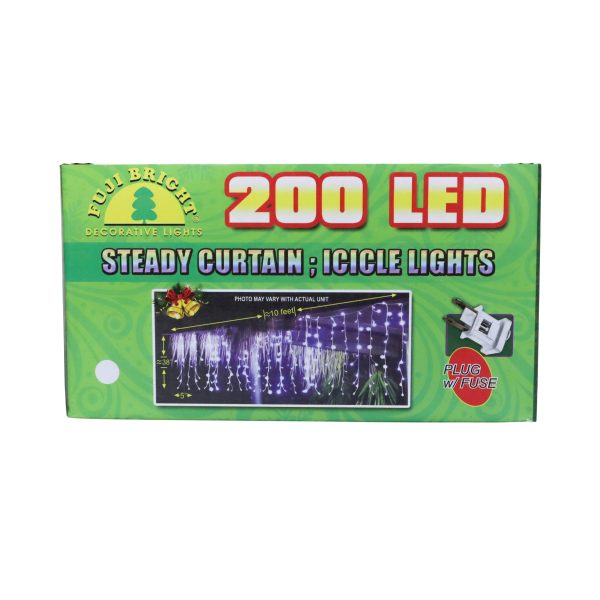 Landmark 200 LED Steady Curtain Christmas Lights (S200LED-CS) on Sale