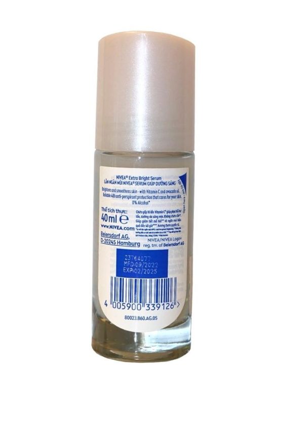 Nivea Deodorant Extra White Serum Roll-On 40ml on Sale