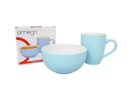 Omega 2piece Ceramic Bowl and Mug Set Supply