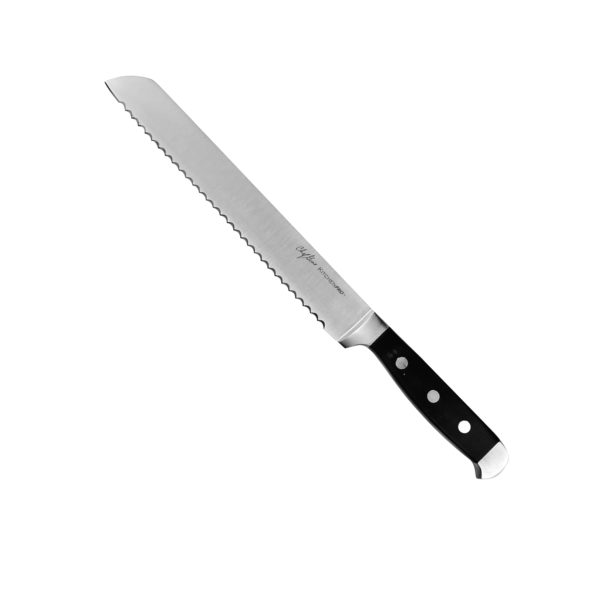 Kitchen Pro Chef Gene Gonzales Power Collection Stainless Serrated Knife 8  For Sale