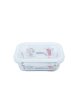 Cuisson Rectangle Glass Food Container 180ml with Lid - White For Sale