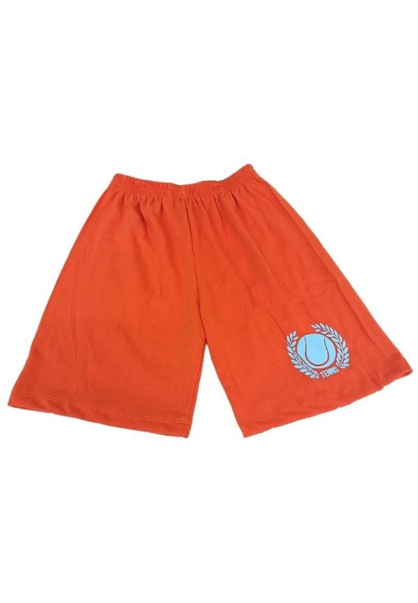 Landmark Short Set Orange Aqua with Tennis-Print Pocket Tshirt Supply