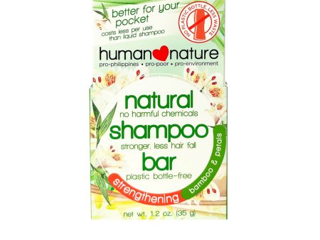 Human Nature Strengthening Shampoo Bar - Bamboo & Petals Discount