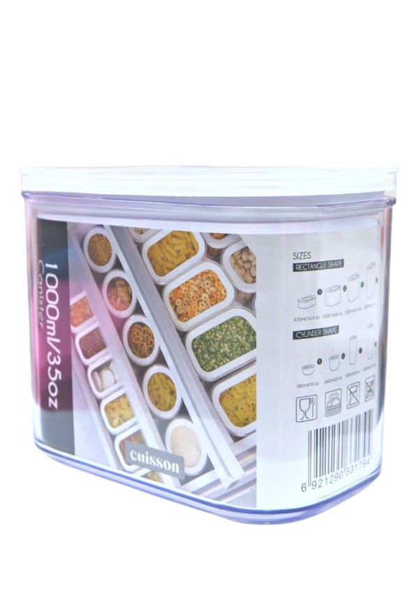 Cuisson Rectangle Canister - 1L 15 x 9 x 12cm Cheap