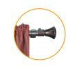 Style & Collection Expandable Curtain Rod 19mm with 2pieces Finials 1.6m-3.1m (0270C1) Fashion