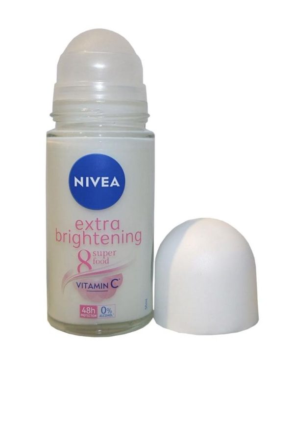 Nivea Deodorant Extra Brightening White Roll -On 50ml Cheap