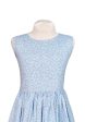 Landmark Round Neck Dress Sleeveless V-Back with Tie Knot Floral Print - Floral Blue Online Sale