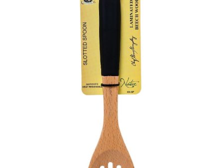 Beech Wood Slotted Spoon - Laminated Discount