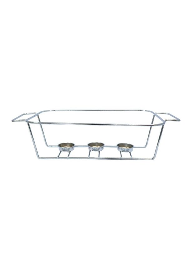 Slique Ceramic Oval 3-Burner Casserole Dish 2.9L with Glass Lid and Chrome Stand Discount