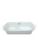 Slique Ceramic Oval 3-Burner Casserole Dish 2.9L with Glass Lid and Chrome Stand Discount