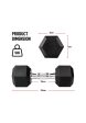 Rubber Hex Dumbbell 5 lbs Cheap