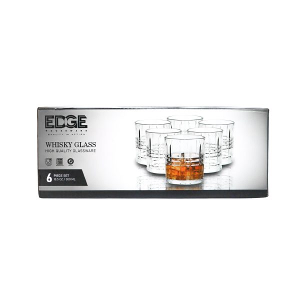 Edge Houseware 6 piece Sodalime Whisky Glass 300ml Online Sale