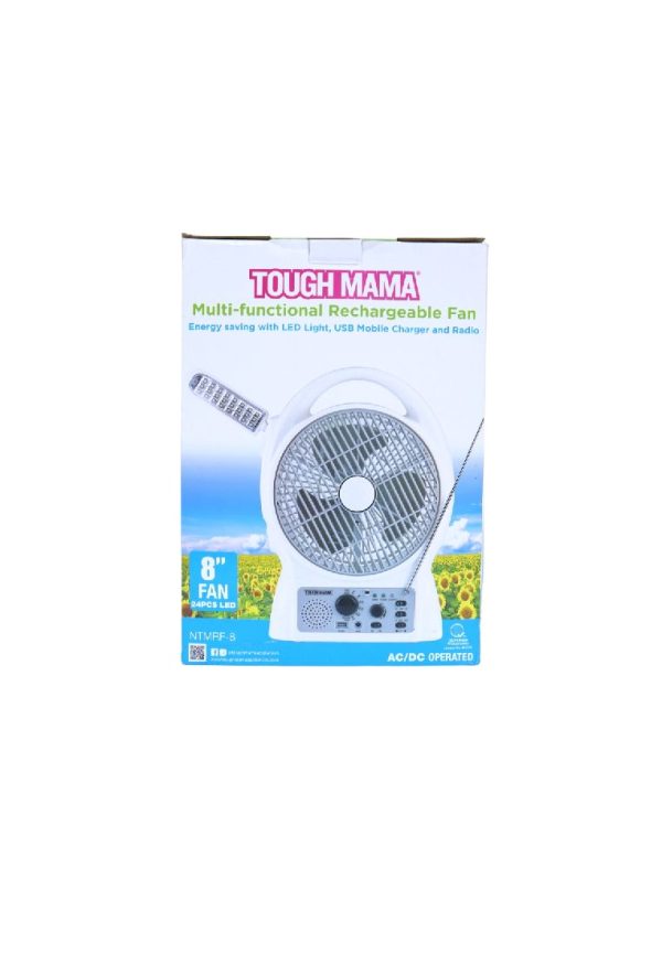 Tough Mama Multi-Functional Rechargeable Fan 8  Cheap