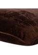 Style & Collection Throw Pillow Case 18 x 18  Velvet Plain Colored - Choco Brown Discount