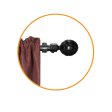 Style & Collection Expandable Curtain Rod 19mm with 2pieces Finials 1.2m-2.1m (0273B1) Fashion