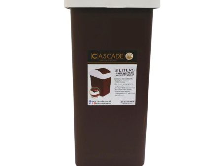 Cascade Matte Waste Bin with Swing Lid Online Sale