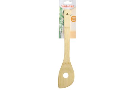 Metaltex Bamboo Corner Spoon with Hole 30cm For Sale