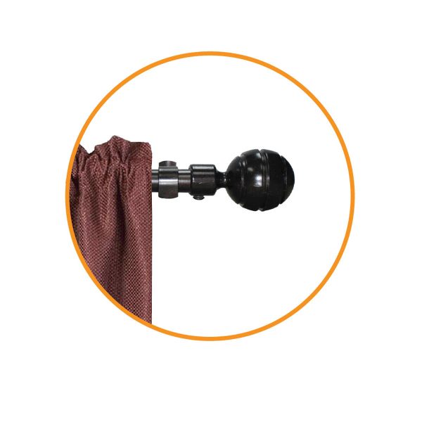 Style & Collection Expandable Curtain Rod 19mm with 2pieces Finials 1.6m-3.1m (0273C1) Supply