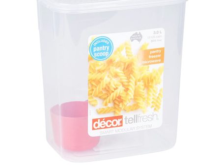 Oblong Tall Cereal Container 3L with Scooper Supply