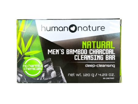 Human Nature Men s Bamboo Charcoal Cleansing Bar 120g on Sale