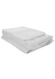 Earth Series Fitted and Flat Bed Sheet Queen 80 x 108  with 2piece Pillow Case - Plain White Supply