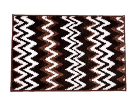 3-Tone Zigzag Design Furry Doormat Fashion