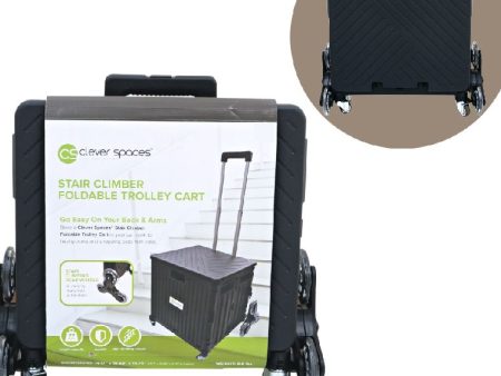 Clever Spaces Stair Climber Foldable Trolley Cart Black Fashion