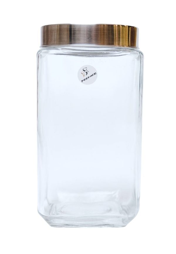 Union Glass Premier Square Storage Jar 2.2L Discount