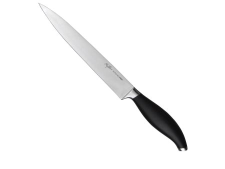 Kitchen Pro Chef Gene Gonzales Flair Collection Stainless Slicing Knife 8  with Black Handle For Discount